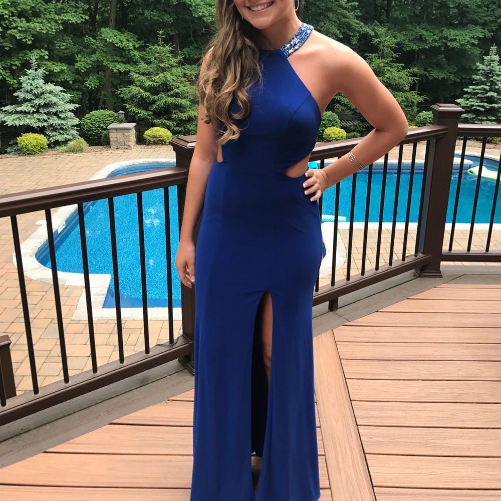 Faviana long prom dress